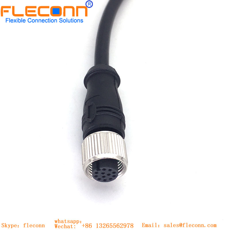 Cable macho M12 de 6 pines
