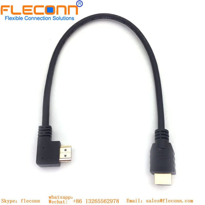 Cable HDMI versión 1.4 Cable giratorio 3D con codo HD de 180 grados